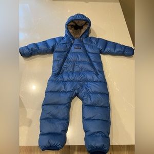 Patagonia Infant Hi-Loft Down Sweater Bunting - Blue 6-12 month